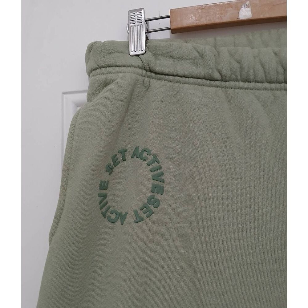 Set active womens medium pale mint green jogger pants sweatpants - Picture 4 of 9